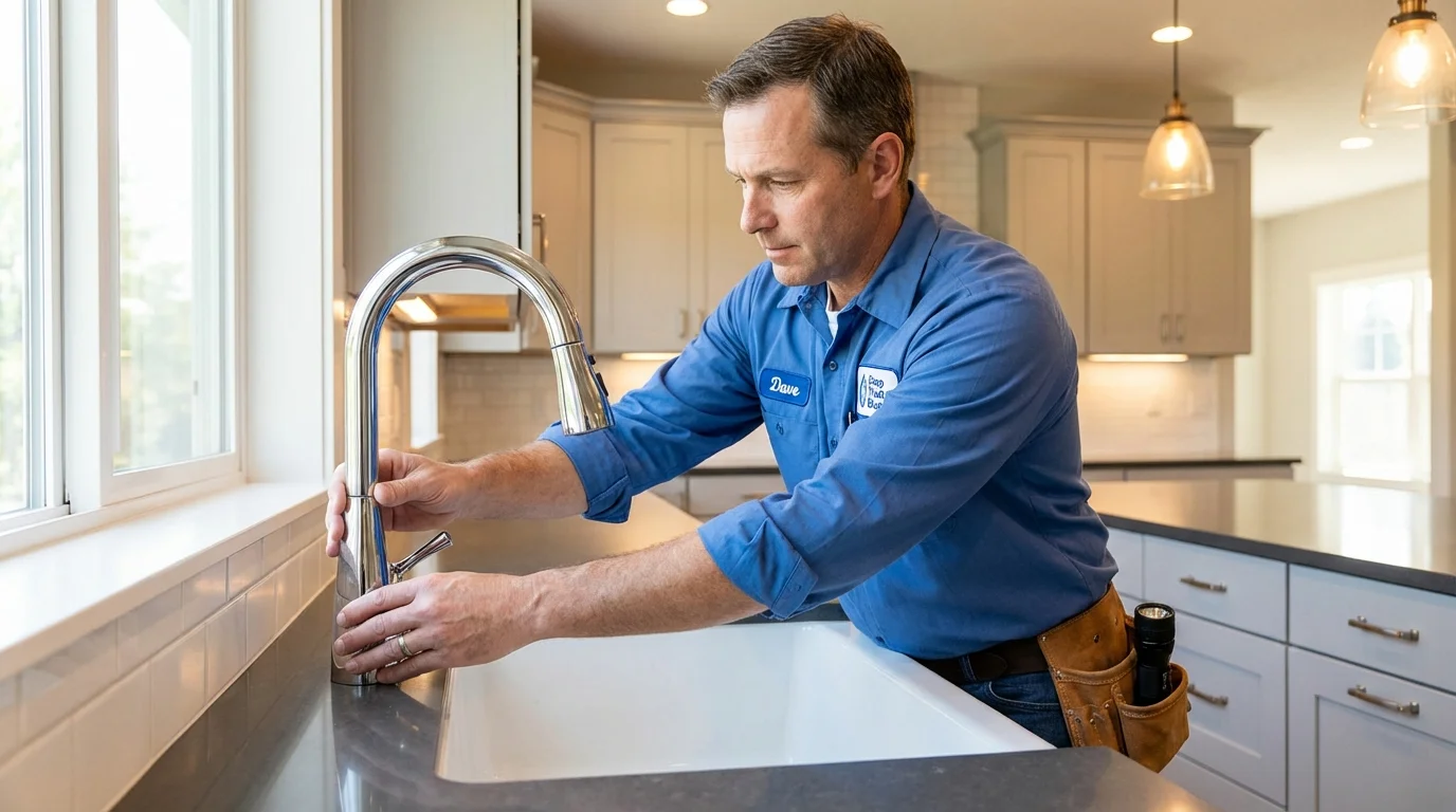 Kitchen faucet installation by Johns Plumbing LLC in Georgetown